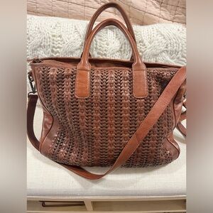 Chic Brown Leather Tote Bag